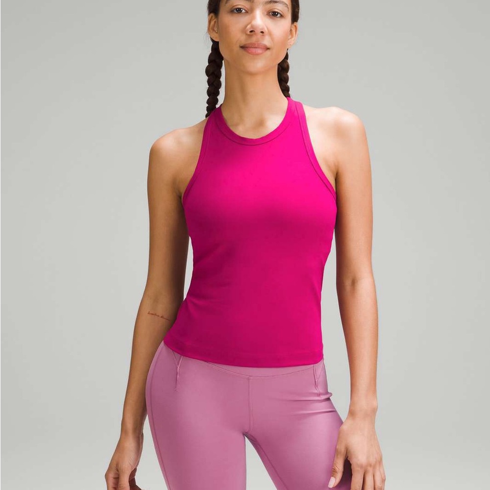 Lululemon Align Waist-Length Racerback Tank Top, Wild Berry, Size 2